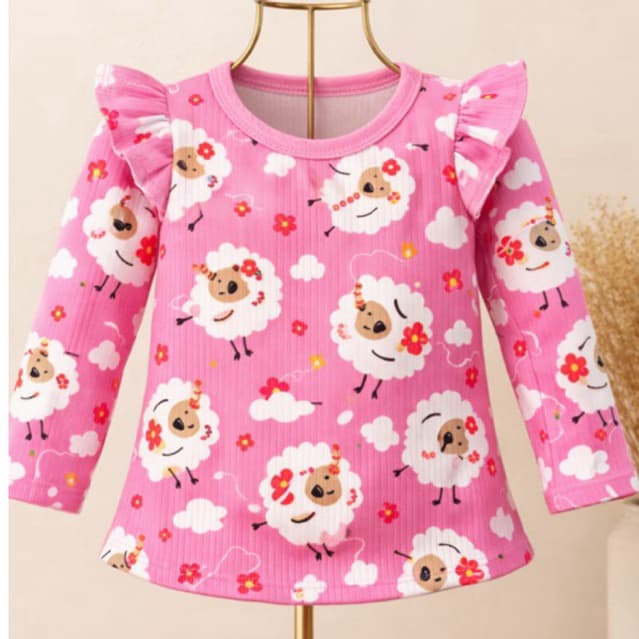 Blusa Manga Longa Meia Estação Roupa Infantil do 2 ao 10 Canelada Inverno
