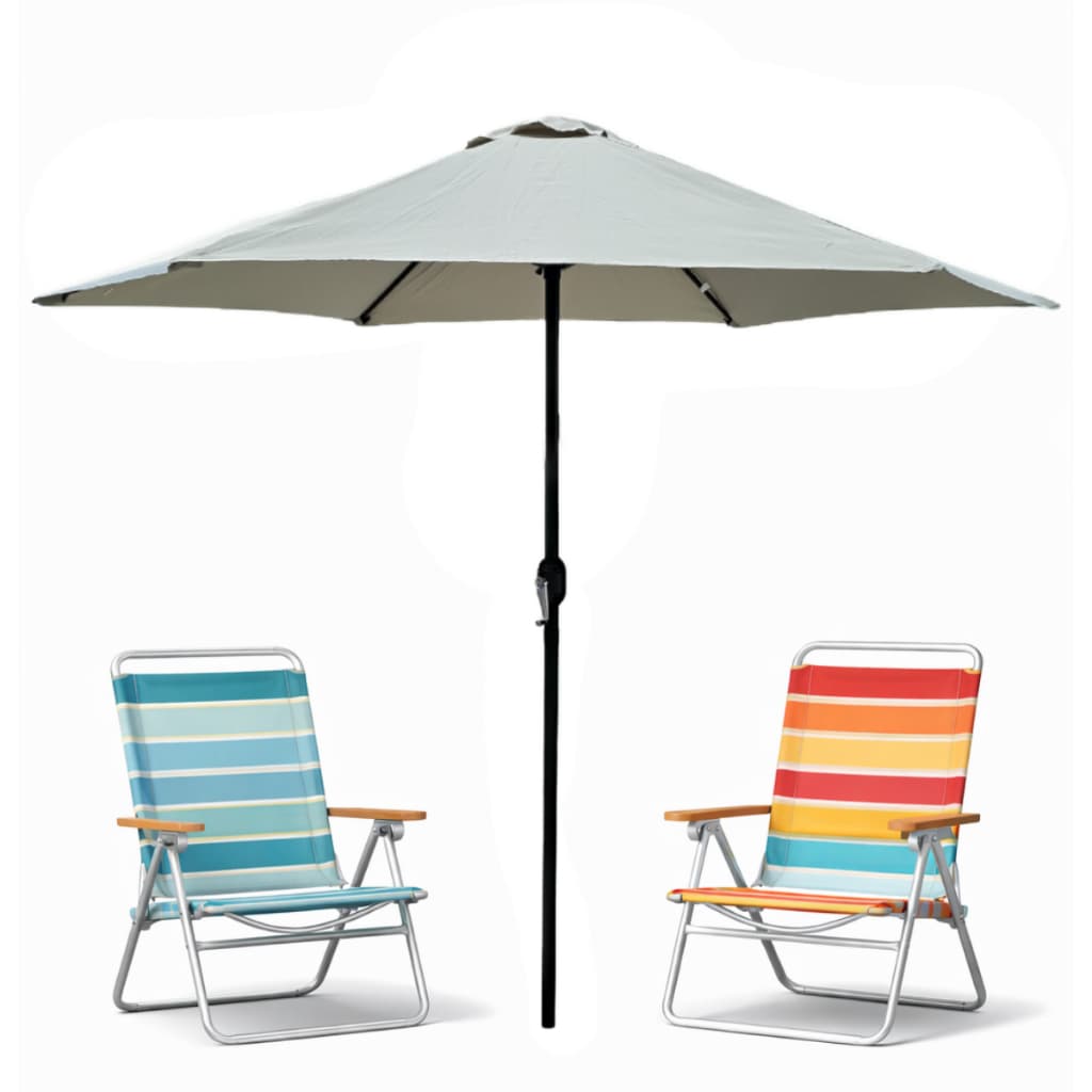 Ombrelone Central Grande 2,7 Metros Redondo Proteção UV Guarda Sol Praia Piscina Jardim