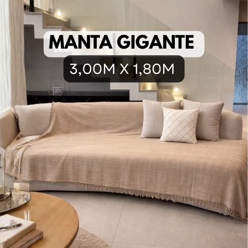 Manta Para Sofá Grossa King Size Grande Gigante 3,00m X 1,8m