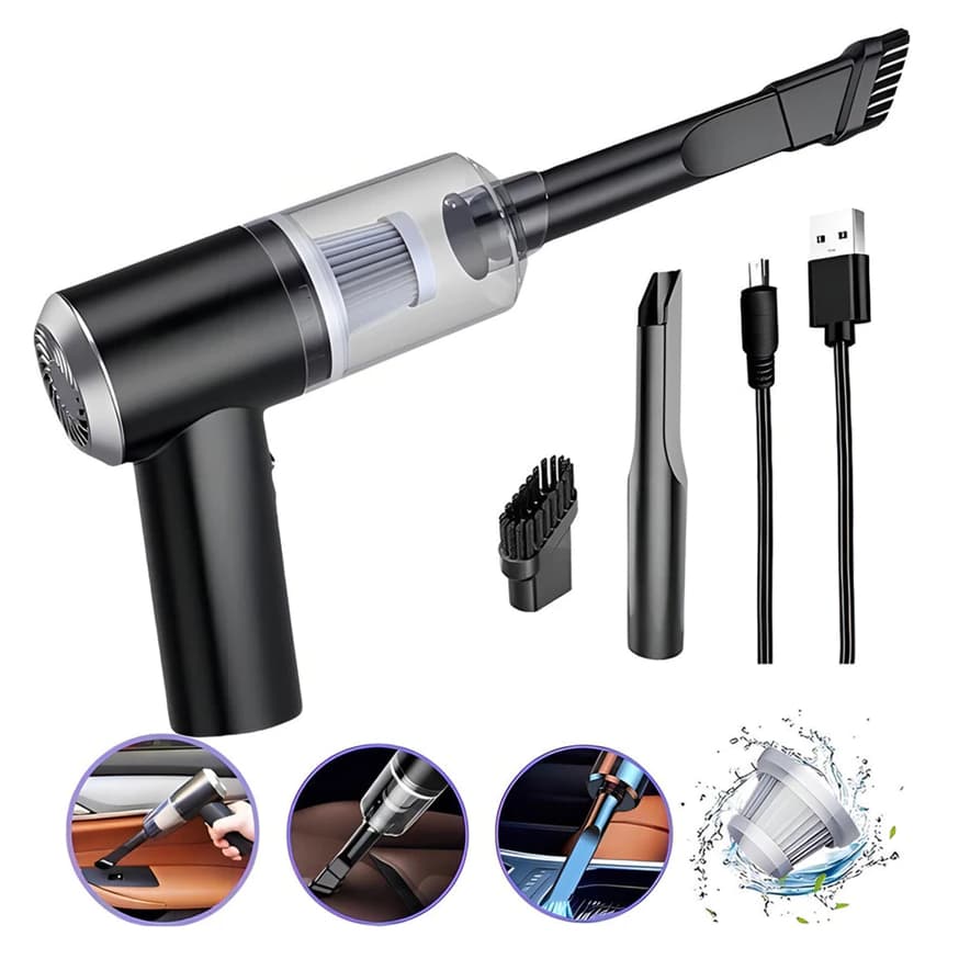 Mini Aspirador De Pó 3 em 1 a Vacuo Usb Portátil Recarregavel