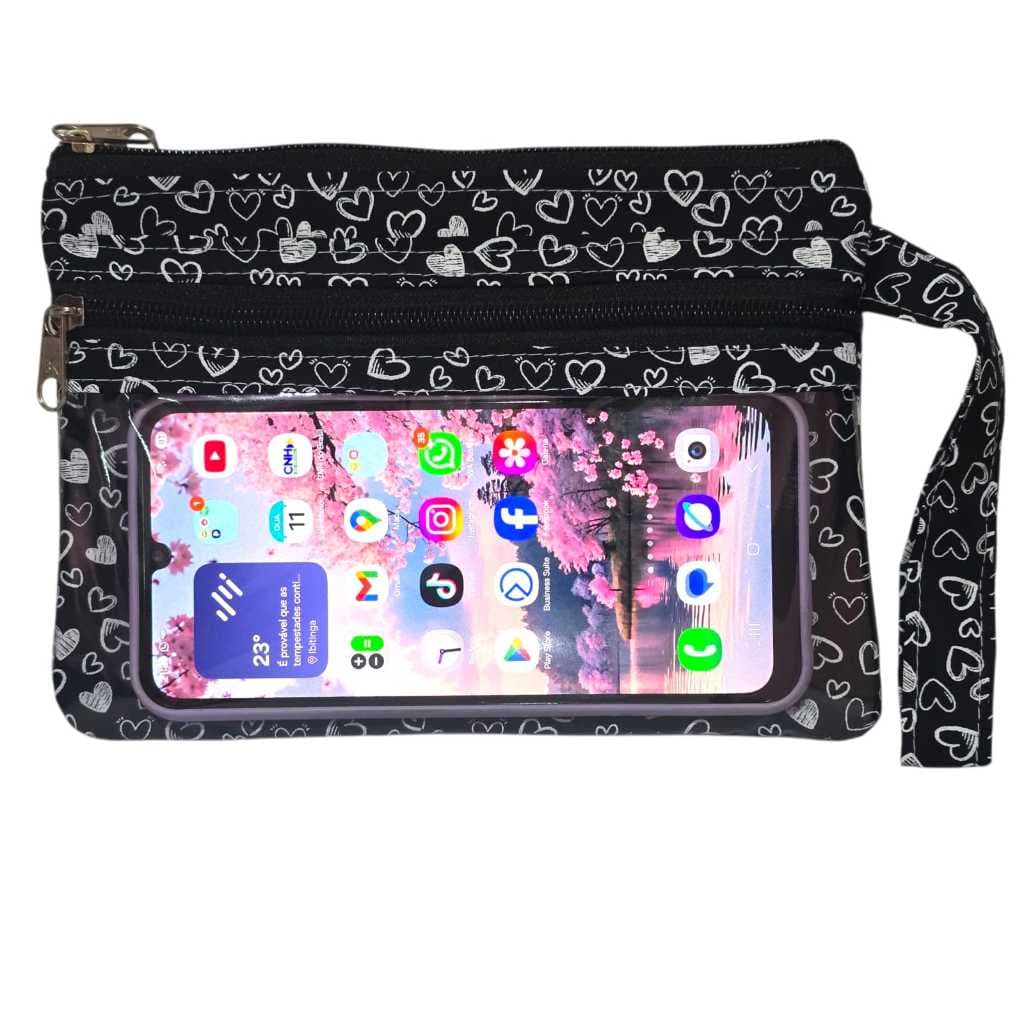 Carteira Porta Celular Com Alça de Mão!!!