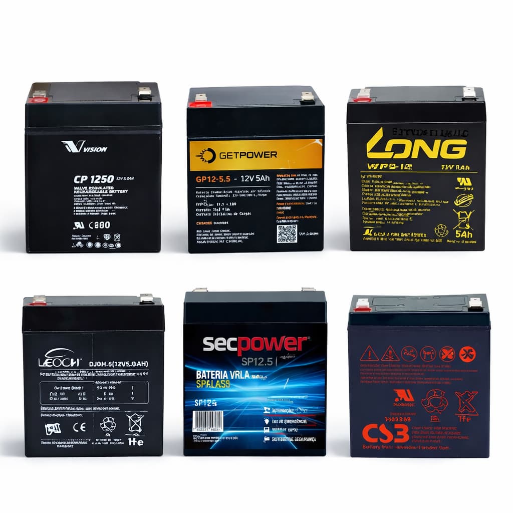 Baterias 12v-5ah para Nobreak, Sistema de Alarme, Caixa de Som - Multimarcas (enviado conforme estoque)