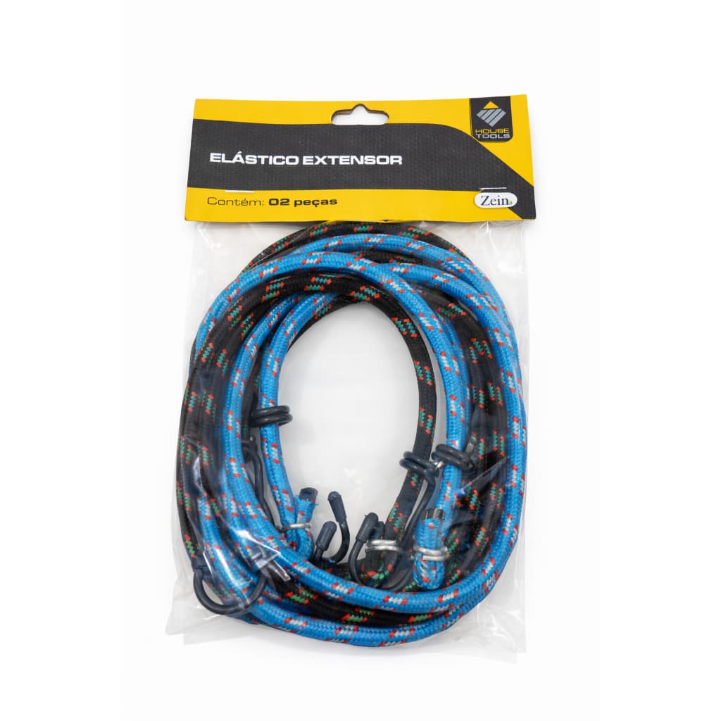 Elástico Extensor Kit 2 Unidades Com Gancho Para Moto Bagagem Carga Alta Resistência