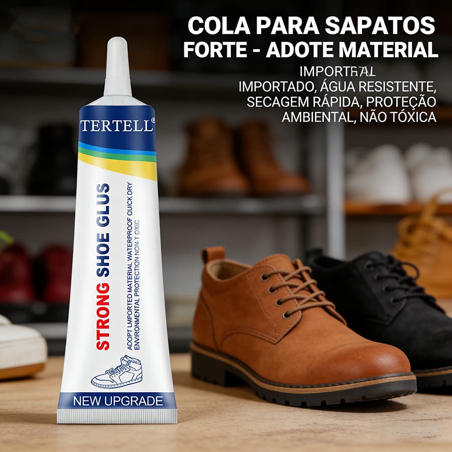 Cola Forte para Calçados - Impermeável e de Secagem Rápida, Ideal para Tênis e Sapatos de Couro