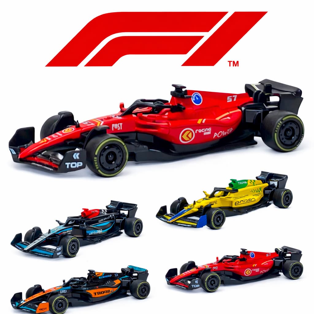 F1 Miniatura Carro Fórmula 1 Metal 1:32 Fricção Realista Colecionável Presente Automobilismo