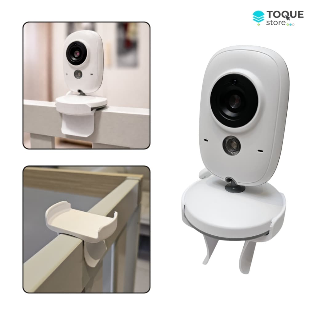 Suporte de Babá Eletrônica Para Berço Universal Ajustável Flexível - Monitor Bebê Vb603 Resistente