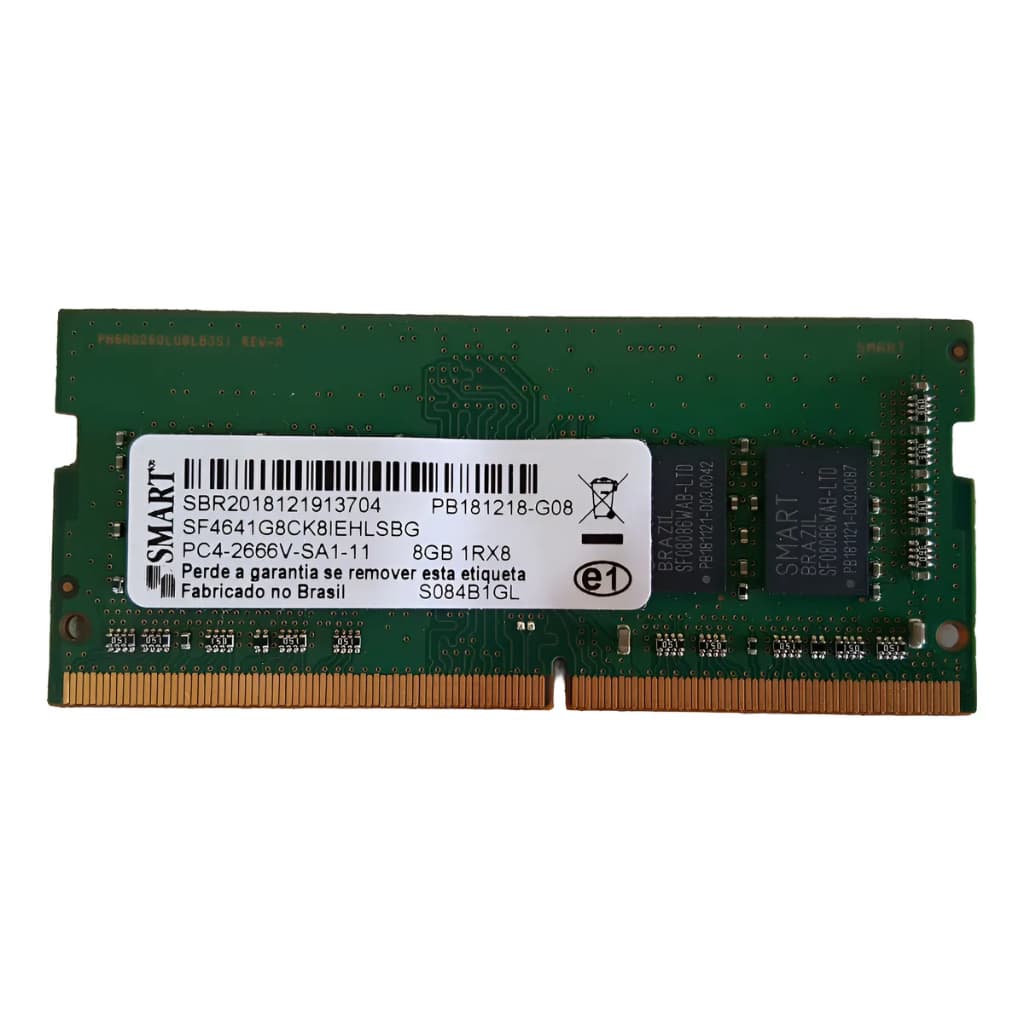 Memória SMART 8GB DDR4 2666MHz Notebook SODIMM PC4-2666V Original