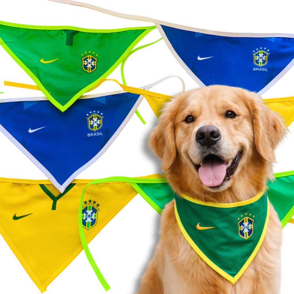Bandanas Pet Copa do Mundo 2026 Brasil