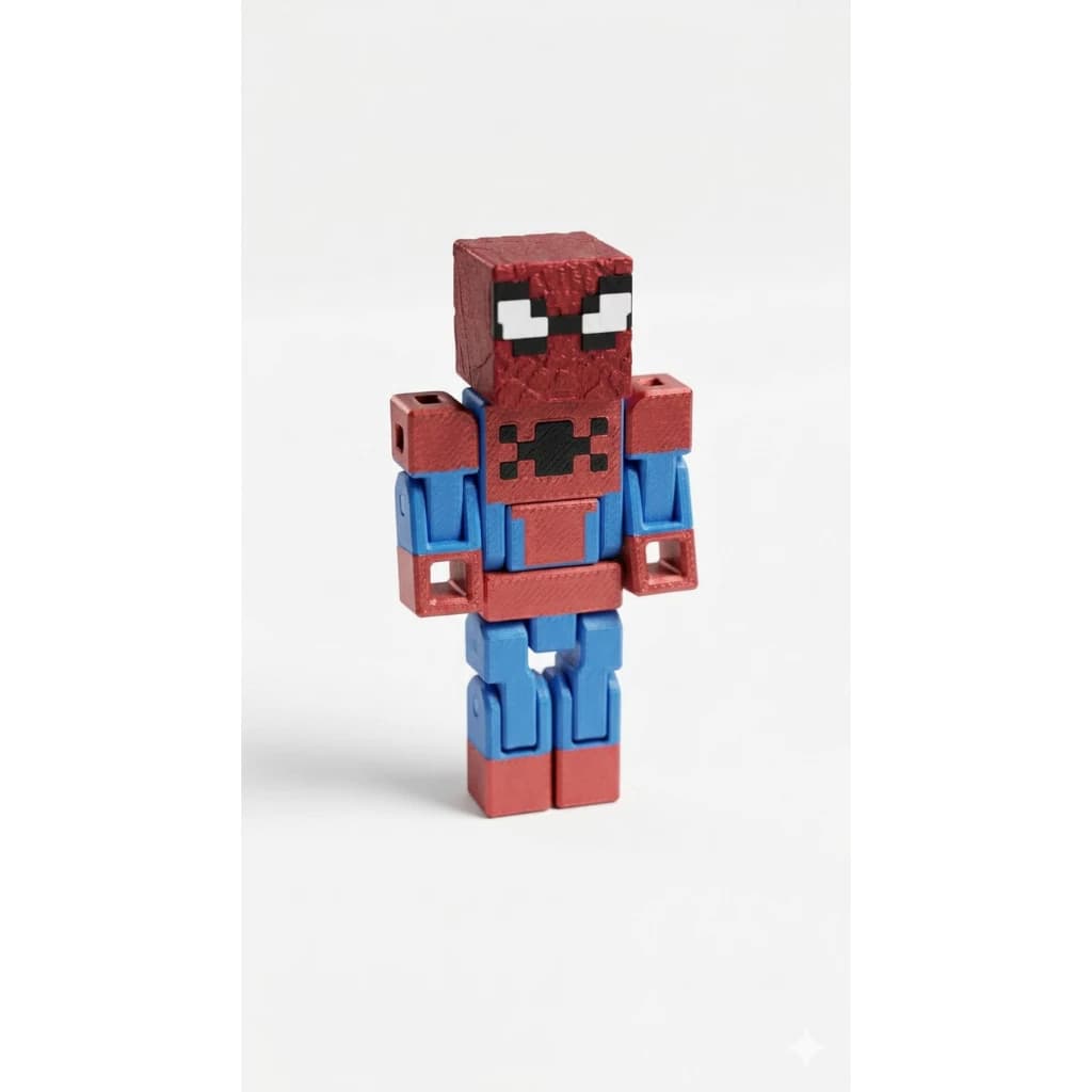 Boneco Herói Aranha 3d Modelo Quadrado Colecionável 1