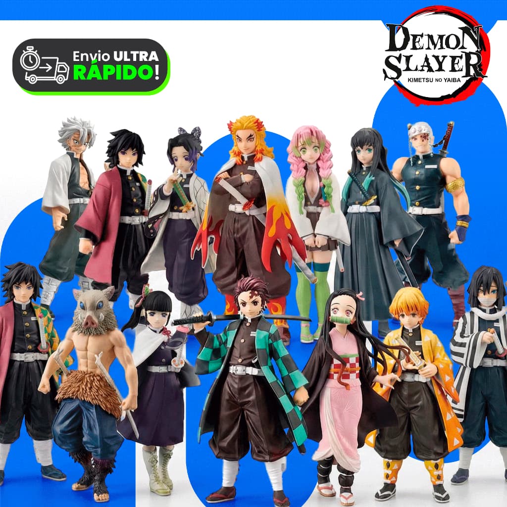 Demon Slayer Tanjiro  Nezuko Zenitsu Action Figure Modelo Manga Figuras Coleção De Brinquedo