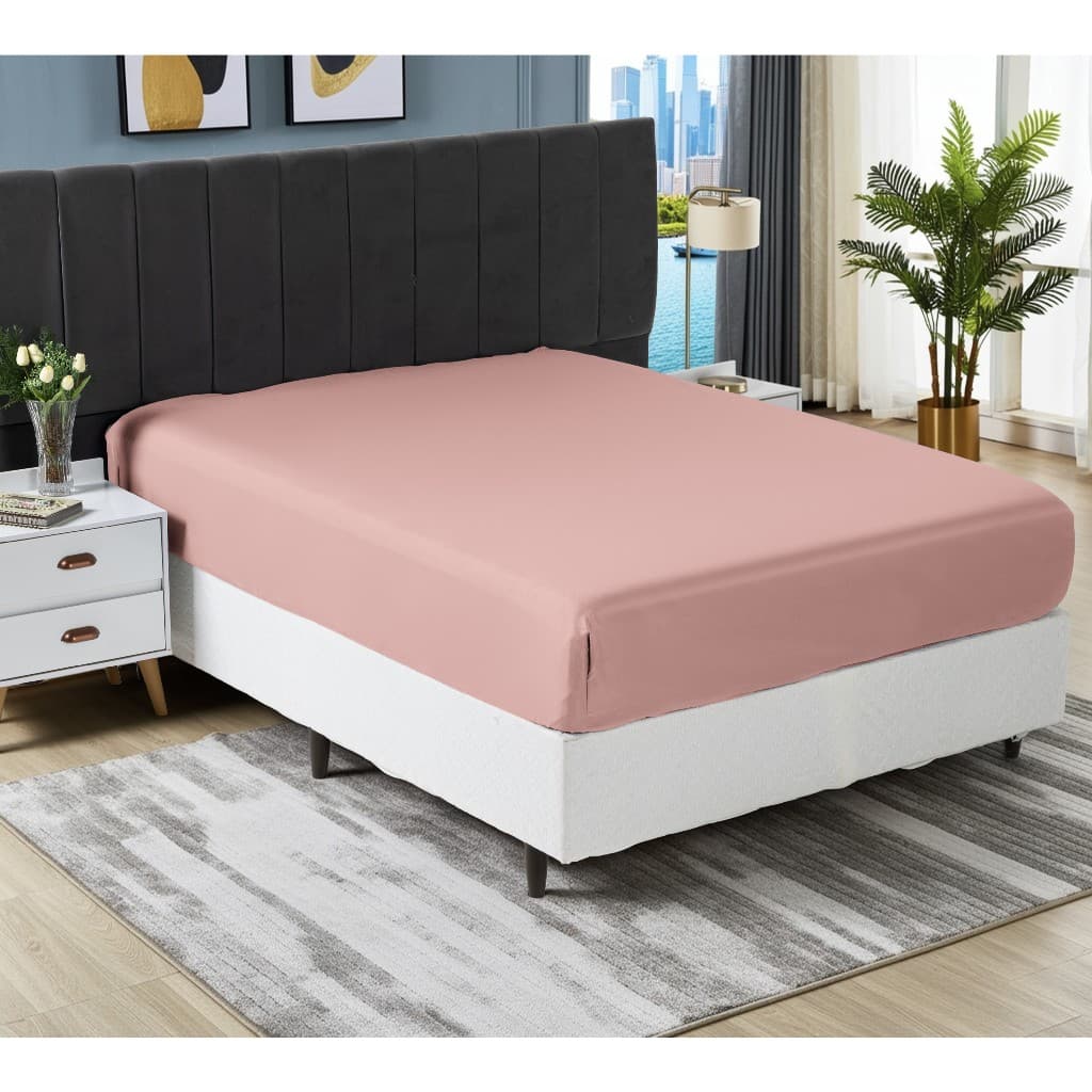 Lençol Avulso Com Elástico Solteiro Casal Queen King E Berço Tecido 400 Fios Toque Aveludado e Macio