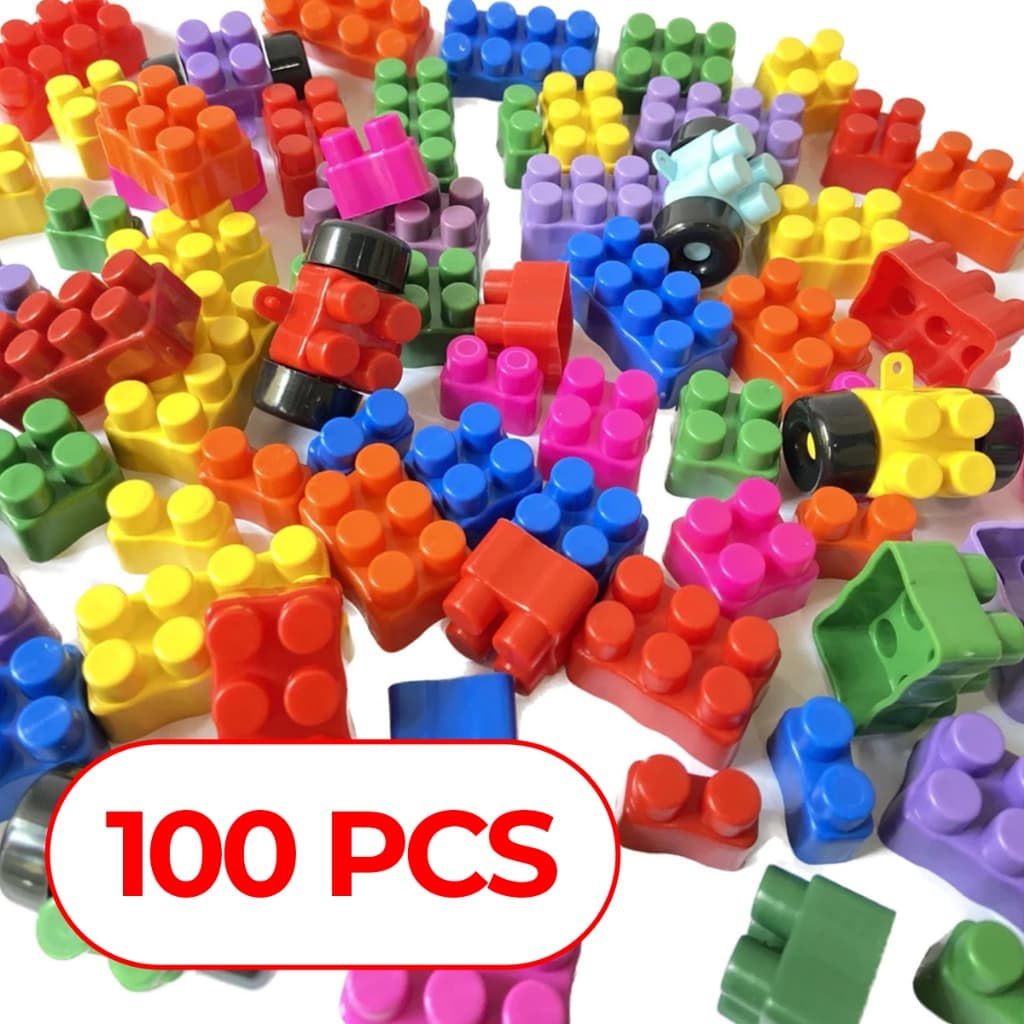 Blocos de Construção 100 Peças Grandes | Brinquedo Educativo para Crianças