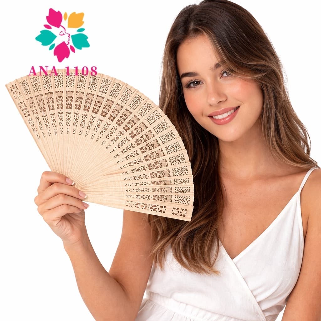 3/6/12 Pcs Leque De Madeira Leve Moda-Rich