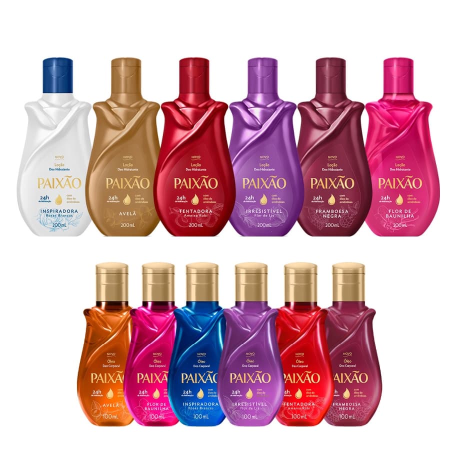 Hidratante/Óleo Corporal Paixão -  200ml/100ml