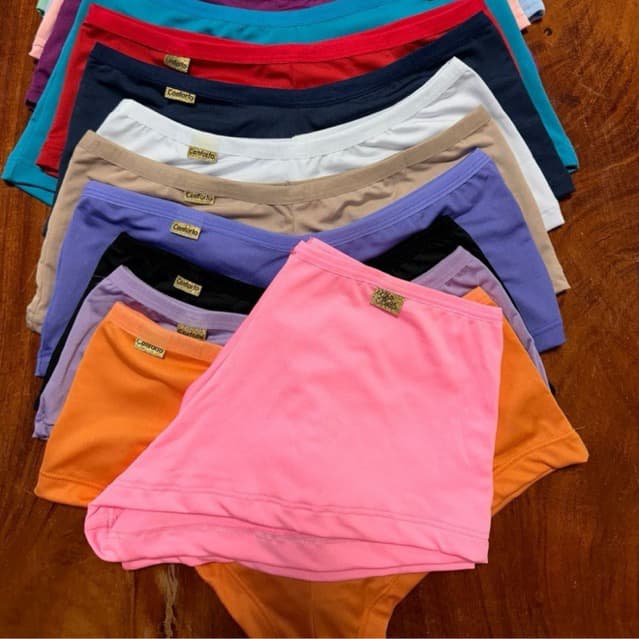 KIT Calcinha Shortinho Cueca Boxer Feminina Gestante Pós Parto Lingerie Íntimo Super Confortável