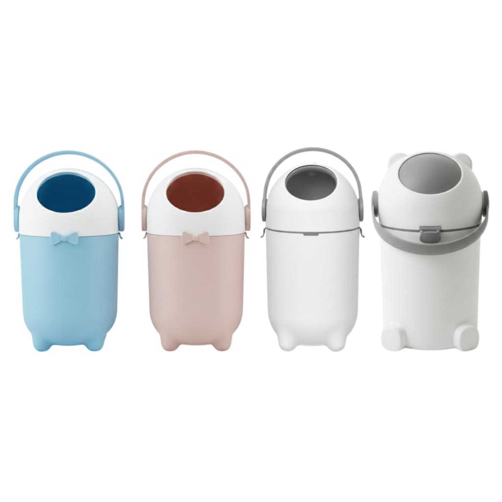 Lixeira Rosa Branco Azul Magica Anti Odor fralda bebe 10L Arqc Baby