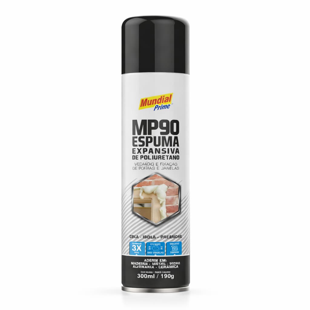 Espuma Expansiva de Poliuretano 500ml/340gr - Mundial Prime
