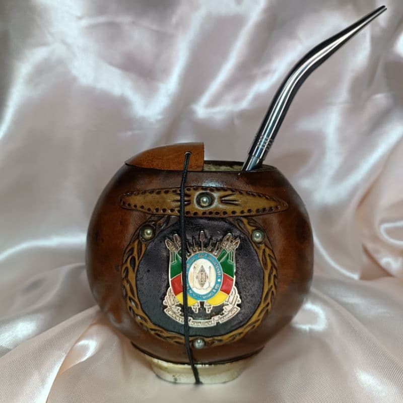 KIT Cuia de Porongo Gajeta + Bomba Bico de Louro Papagaio