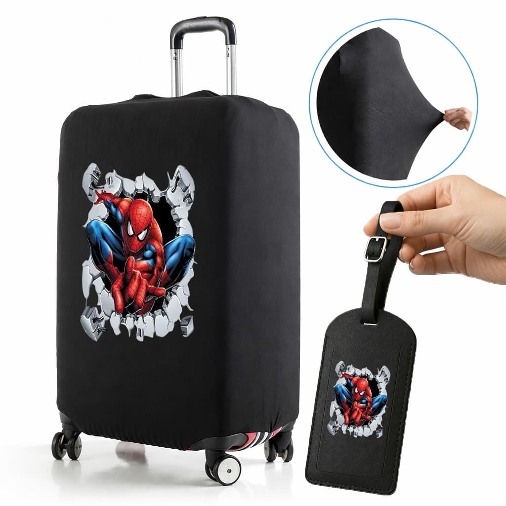 Capa de Mala infantil 8 a 23KG Homem Aranha Personalizada Protetor Bagagem Para Viagem Protetora