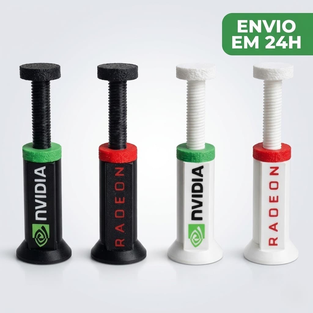 Suporte Vertical Ajustável para Placa de Vídeo GPU Anti-Sag Compatível com AMD e NVIDIA PC Gamer Colorido