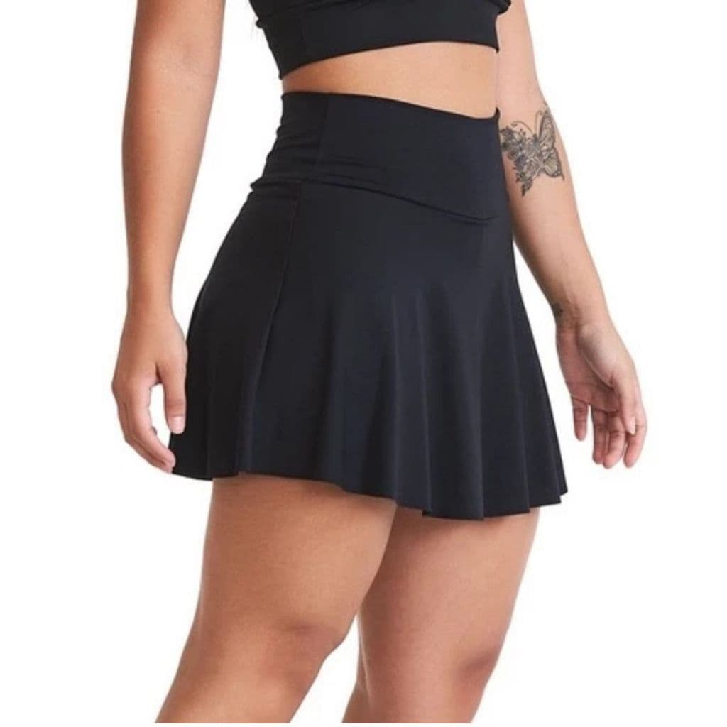 Short Saia Fitness Feminino Com Short Interno / Suplex Cintura Alta