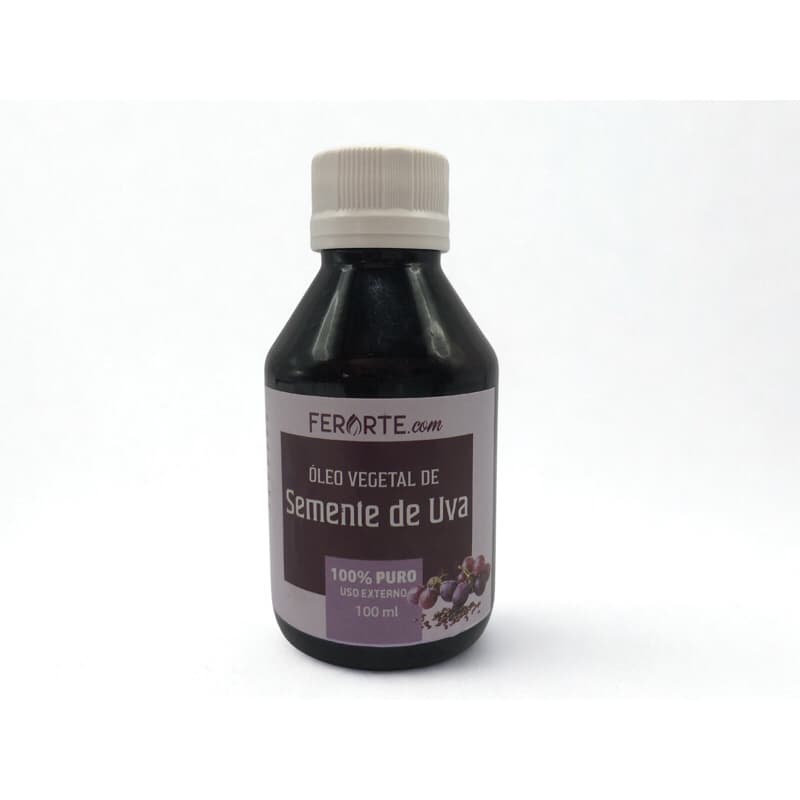 Óleo vegetal de semente de e uva 100% puro extração natural 100ml