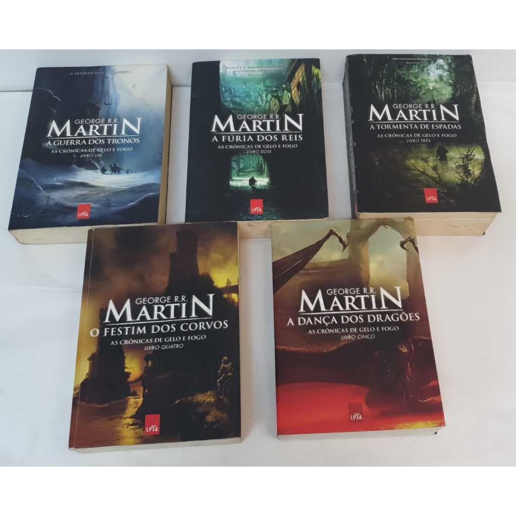 Coleção As Crônicas de Gelo e Fogo (5 livros) - Autor: George R.R. Martin - Editora: LeYa - A140