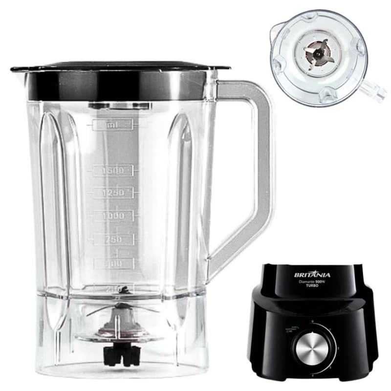 Copo De Liquidificador Britania Diamante Translucido 800 (900W) Blq970 Turbo