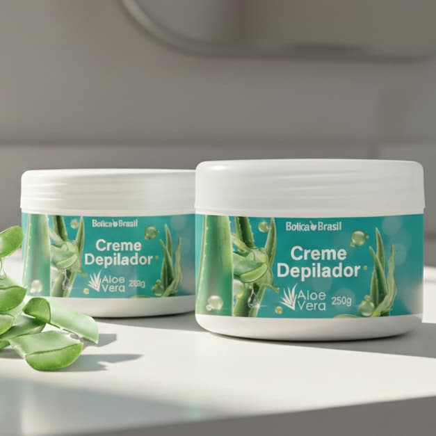 Kit 2 Cremes Depilador - Depilação com Aloe Vera - Botica Brasil Lucy's 250g