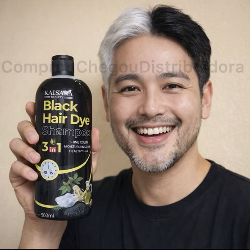 Shampoo Tonalizante KAISSARA 500ml HAIR DYE Escurecedor Preto , Avelã, Marsala, Roxo, Marrom Escuro