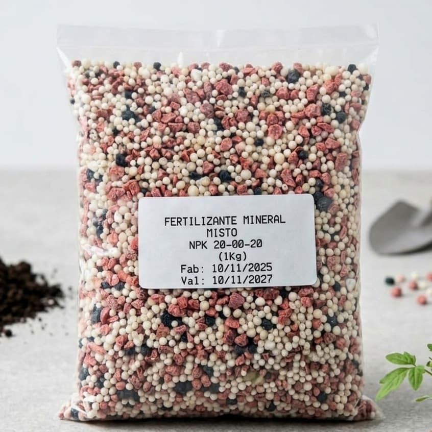 Adubo NPK 20-00-20 1kg Crescimento e Enchimento de Frutos - Promoção !