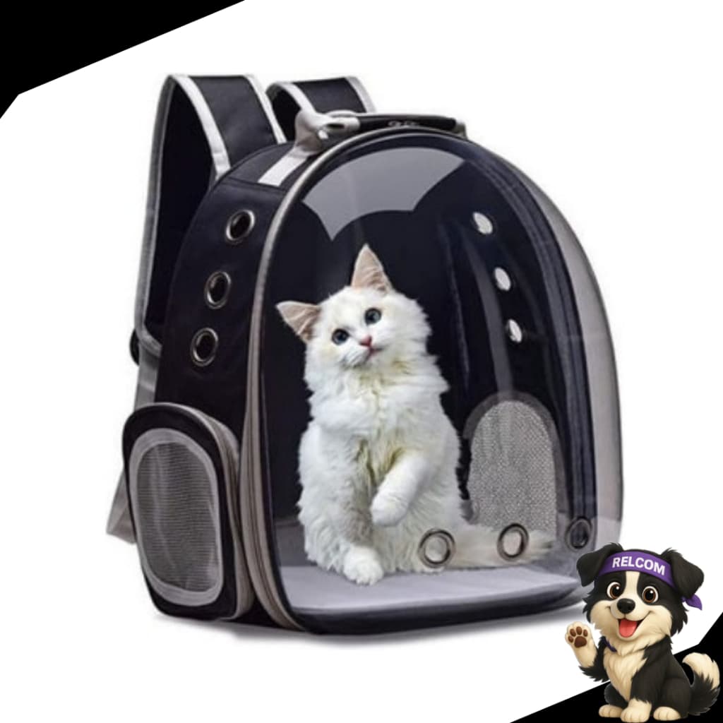 Mochila De Transporte Para Animais Pet Visão 360 Bolsa Panoramica Viagem Gato Cão Respirável