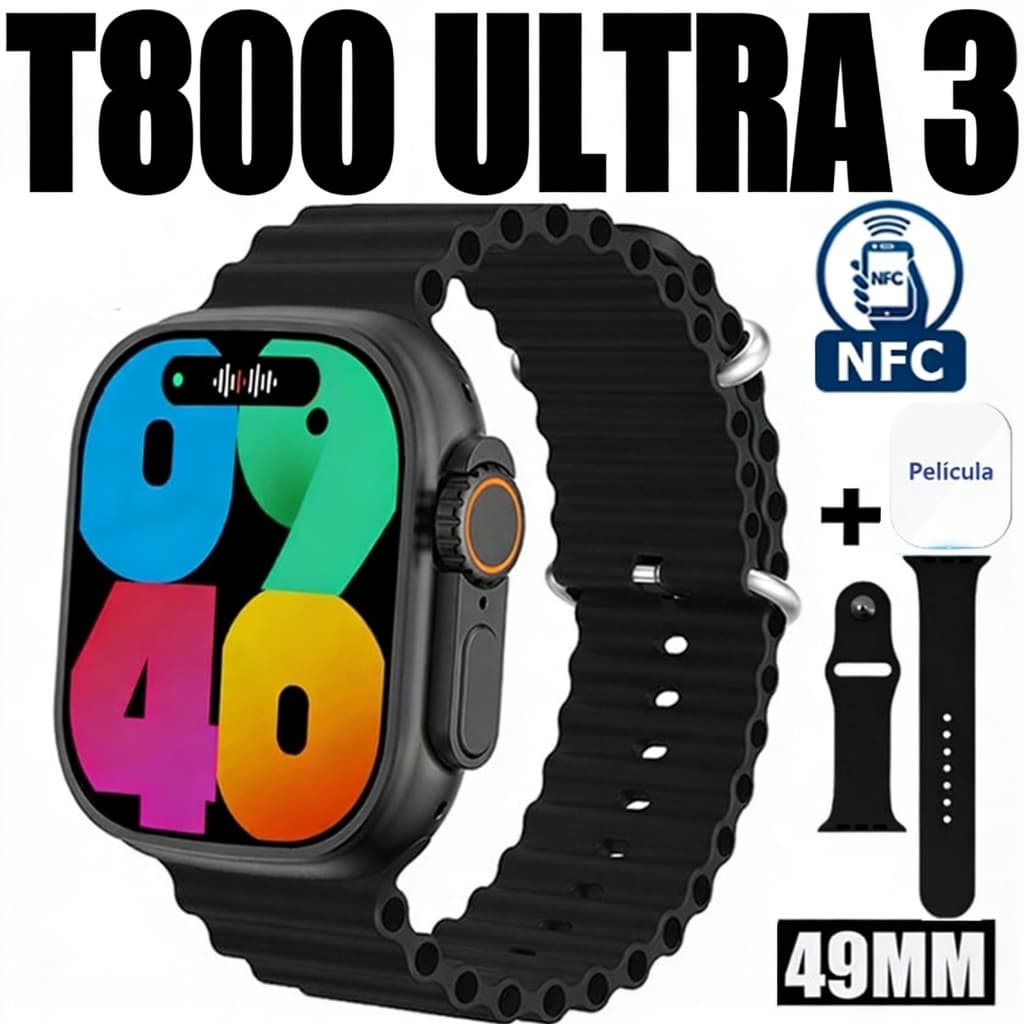 2026 T800 Ultra 3 MAX Mais Recente Smartwatch Relógio Inteligente Série  10 2.19 Polegadas NFC