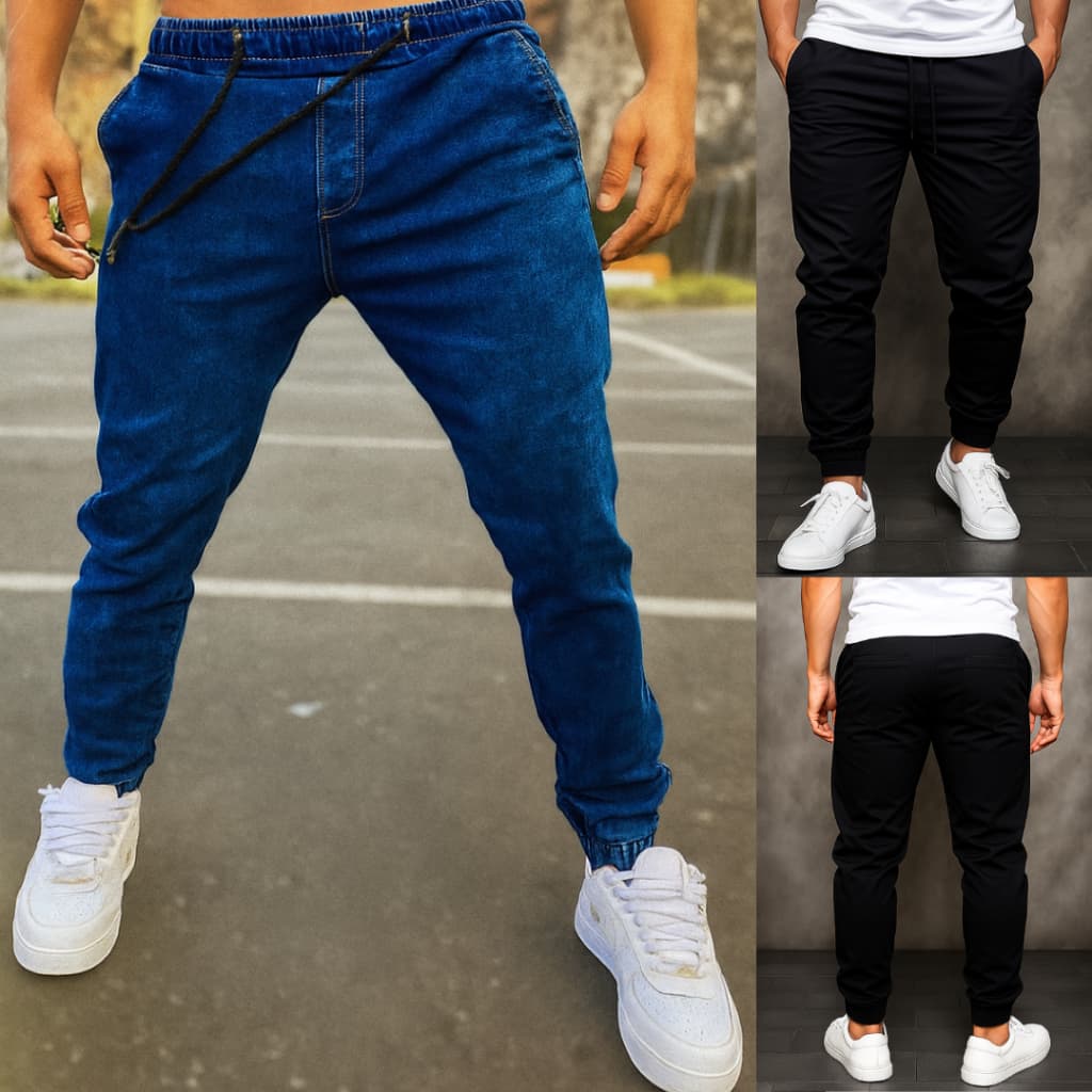 jogger masculina jeans preta sarja militar Importada Destroyer