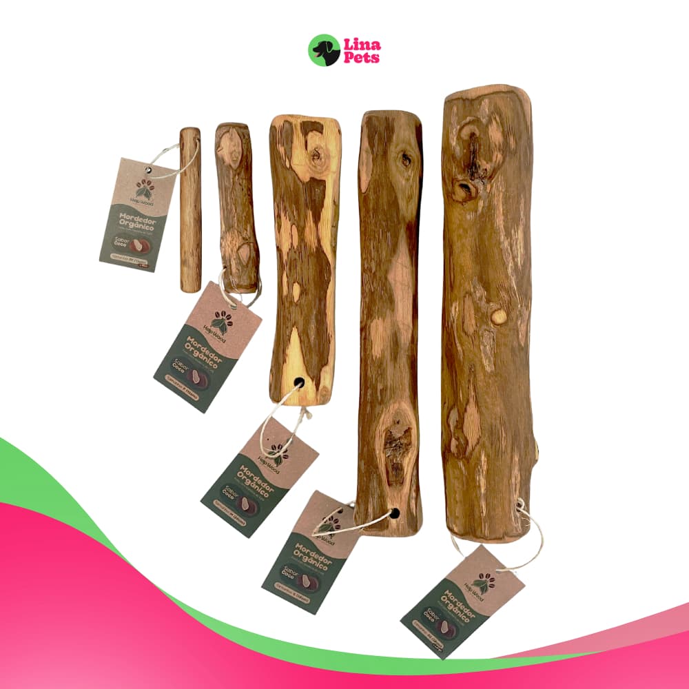 Mordedor para cachorro Sustentável Natural Madeira de Café Sabor Coco Brinquedo rustico  Pet e caes
