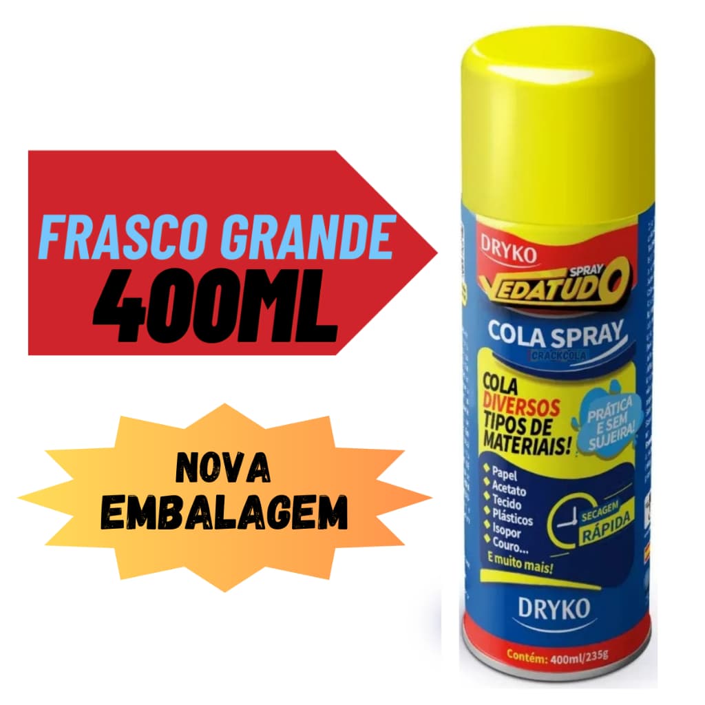 Cola Papel de Perede Spray 400ml Transparente