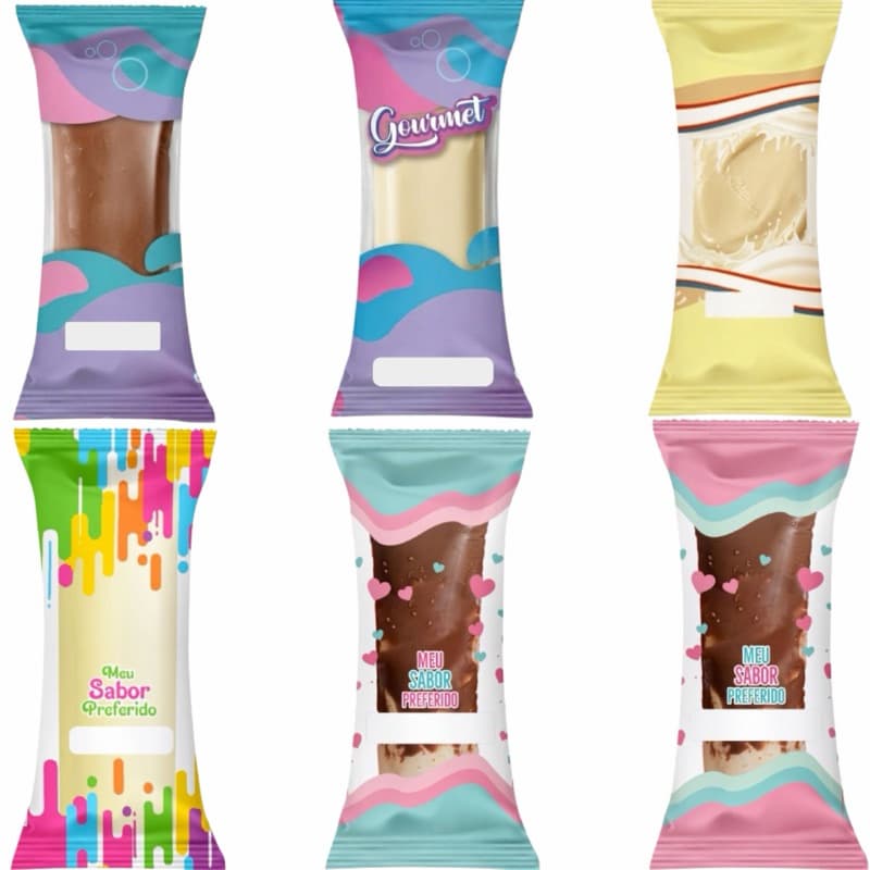 240 Embalagens Higiênicas Geladinho 7x21cm Sacolé Dindin Chup-chup Escolha o Modelo e Qtde
