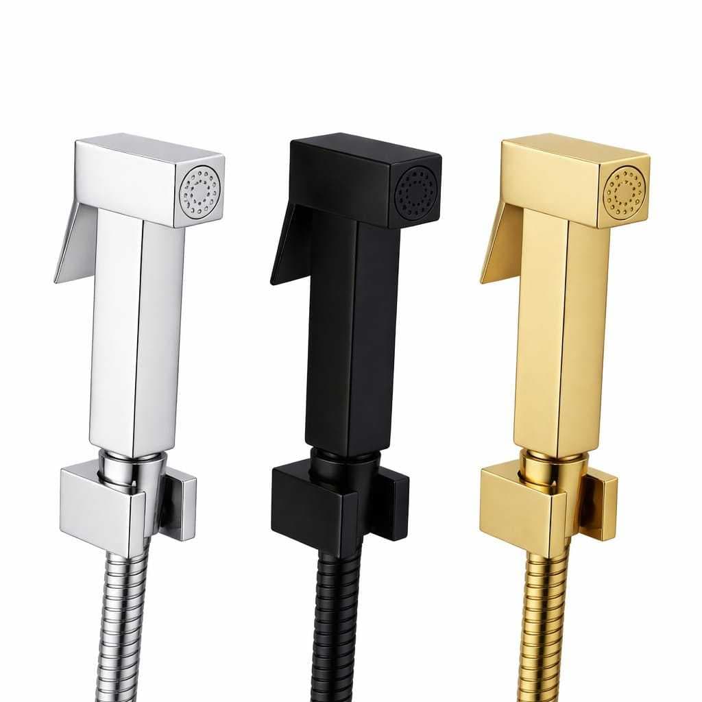 Ducha Higiênica  Quadrada Metal Inox Chuveirinho Intima Banheiro Luxo