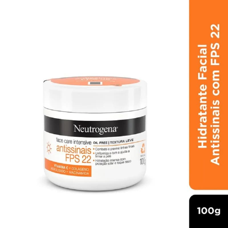 Neutrogena Face Care Intensive Antissinais Fps 22 100G