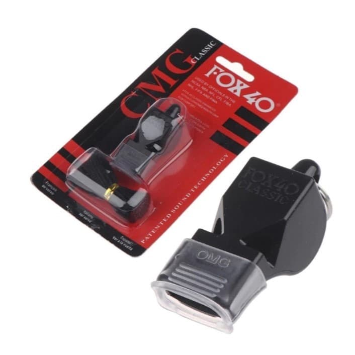 Apito Profissional Fox 40 Classic Juiz Com Cordão Cor Preto (5200)