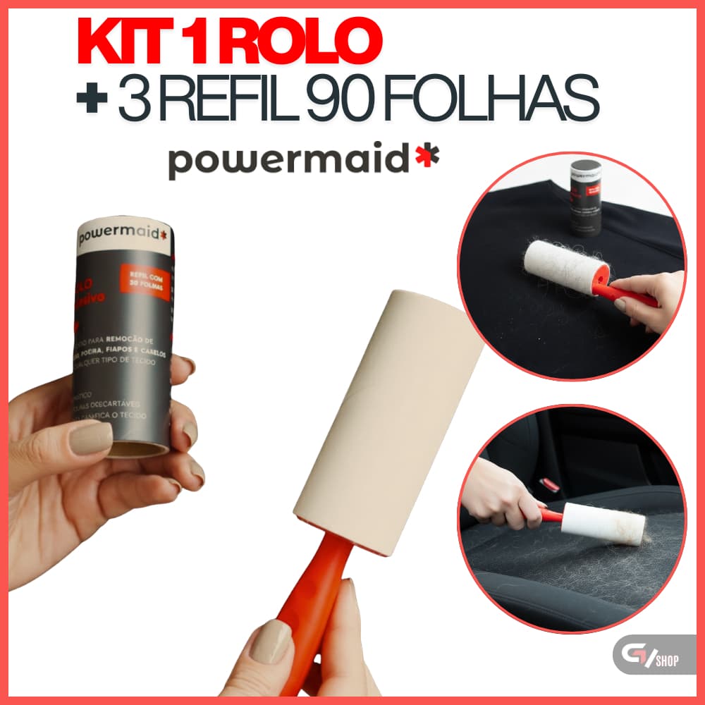 Kit Rolo Adesivo Tira Pelos Para Roupa e Estofados Banco De Carro Multiuso Camesa Original