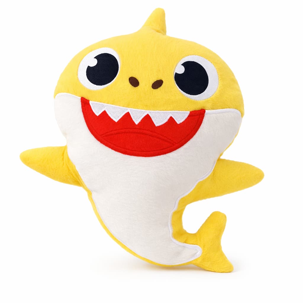 Baby Shark de Pelúcia Tubarão com 25cm BabyShark Bebê Brinquedo Infantil Desenho