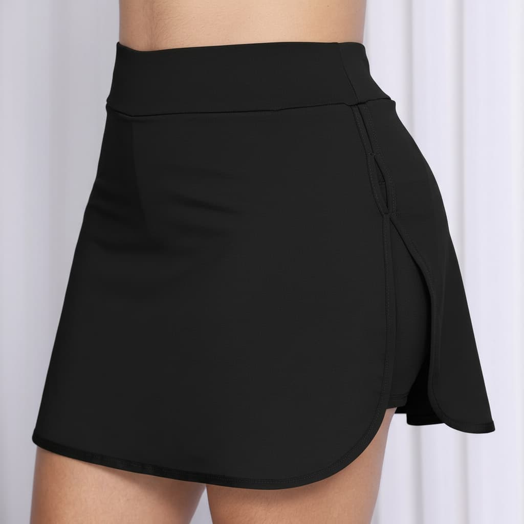 Short Saia Fitness Academia Beach Tennis 2 Bolsos Uv50+ fenda