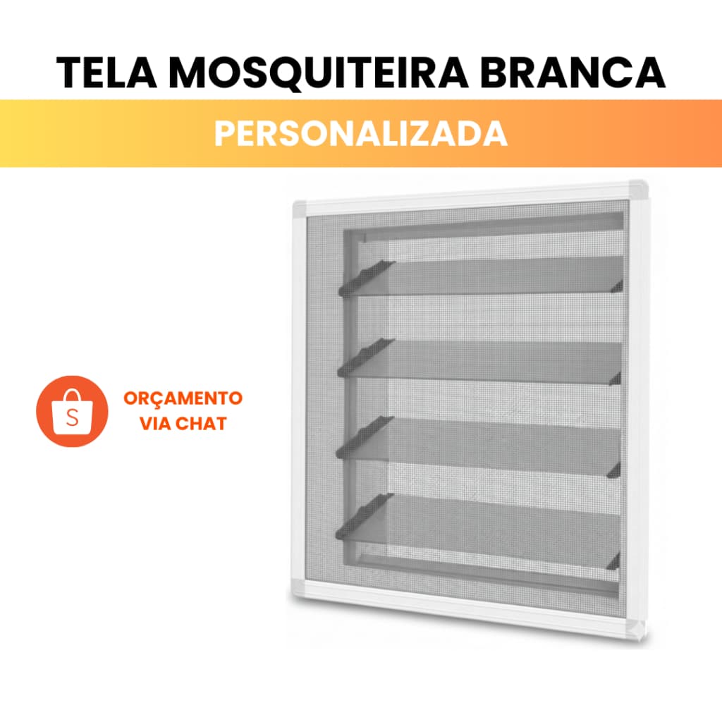 Kit Tela Mosquiteiro perfil de Alumínio Branco (PERSONALIZADO CHAT)
