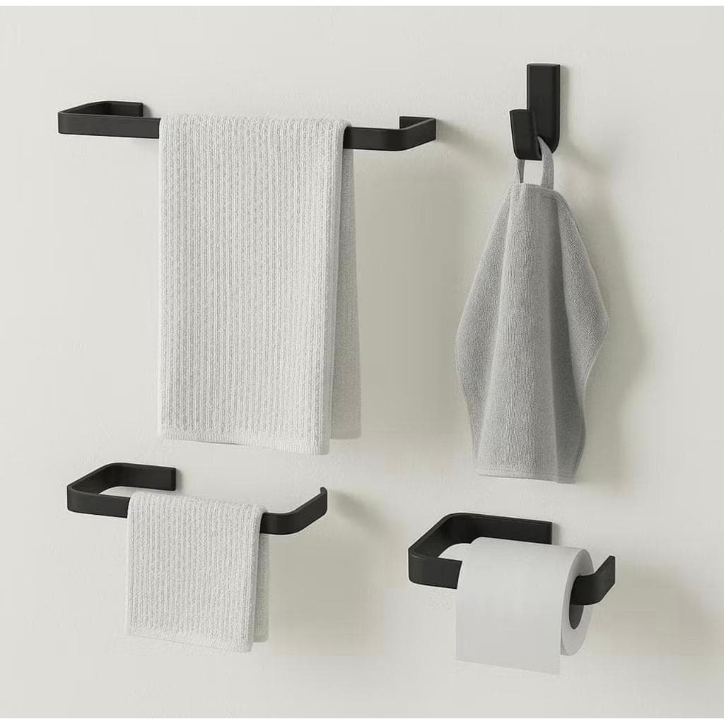 Acessórios Para banheiro 4 Pçs em Metal Também Registro de chuveiro Quadrado em Metal