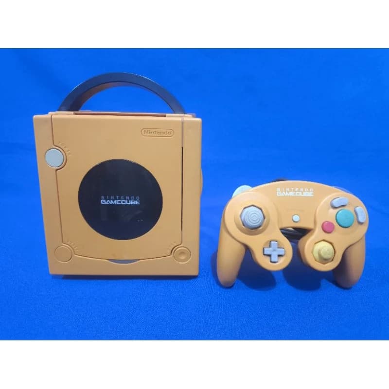 Console Game Cube Laranja Com Jogos (Leia o anúncio)