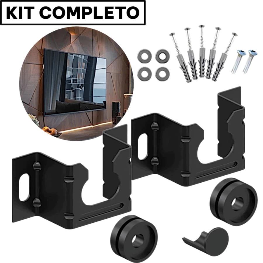 KIT 2 Suporte Universal Fixo Para Smart TV LED LCD 4K Parede Painel 10 a 85 Polegadas