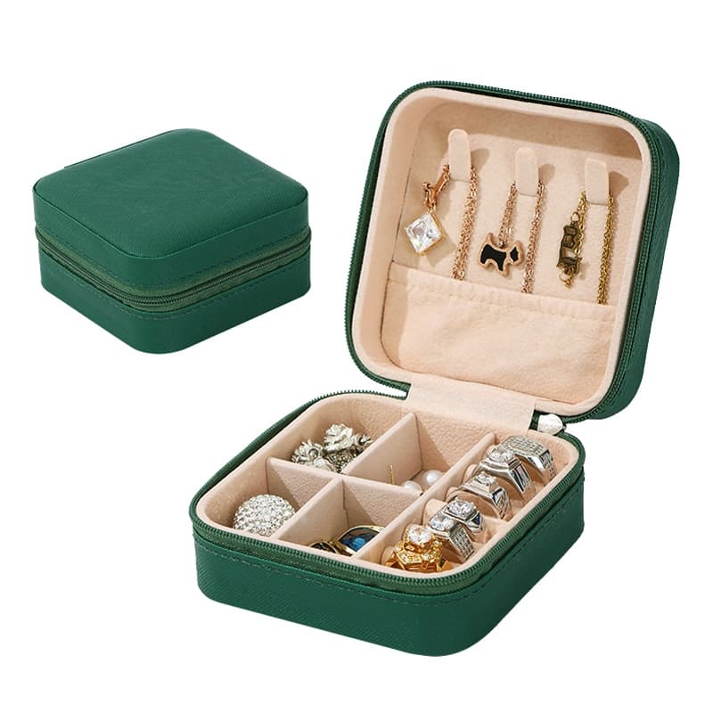 Porta Joia Caixinha Joias Para Viagem Portátil Armazenamento Anel Brinco Colar P HH Utilidades