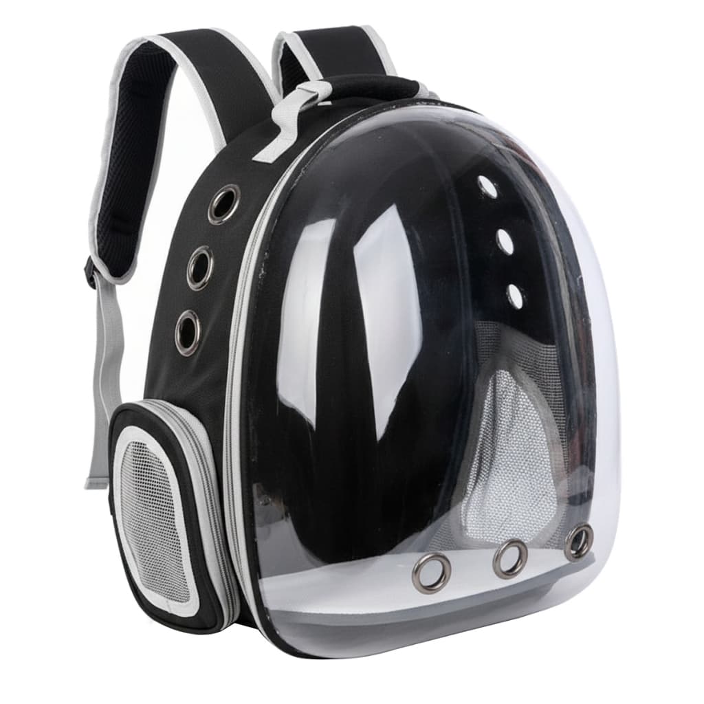 Mochila Bolsa Pet 5kg Visão Panorâmica Astronauta Cachorro Gato Tecido Oxford Acrílico 3D ventilada