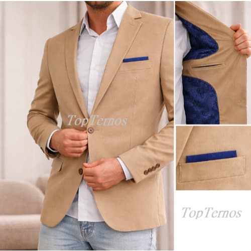 Terno Masculino Bege Slim Fit- Corte Italiano, Tecido MicroFibra Gabardine Premium Cores